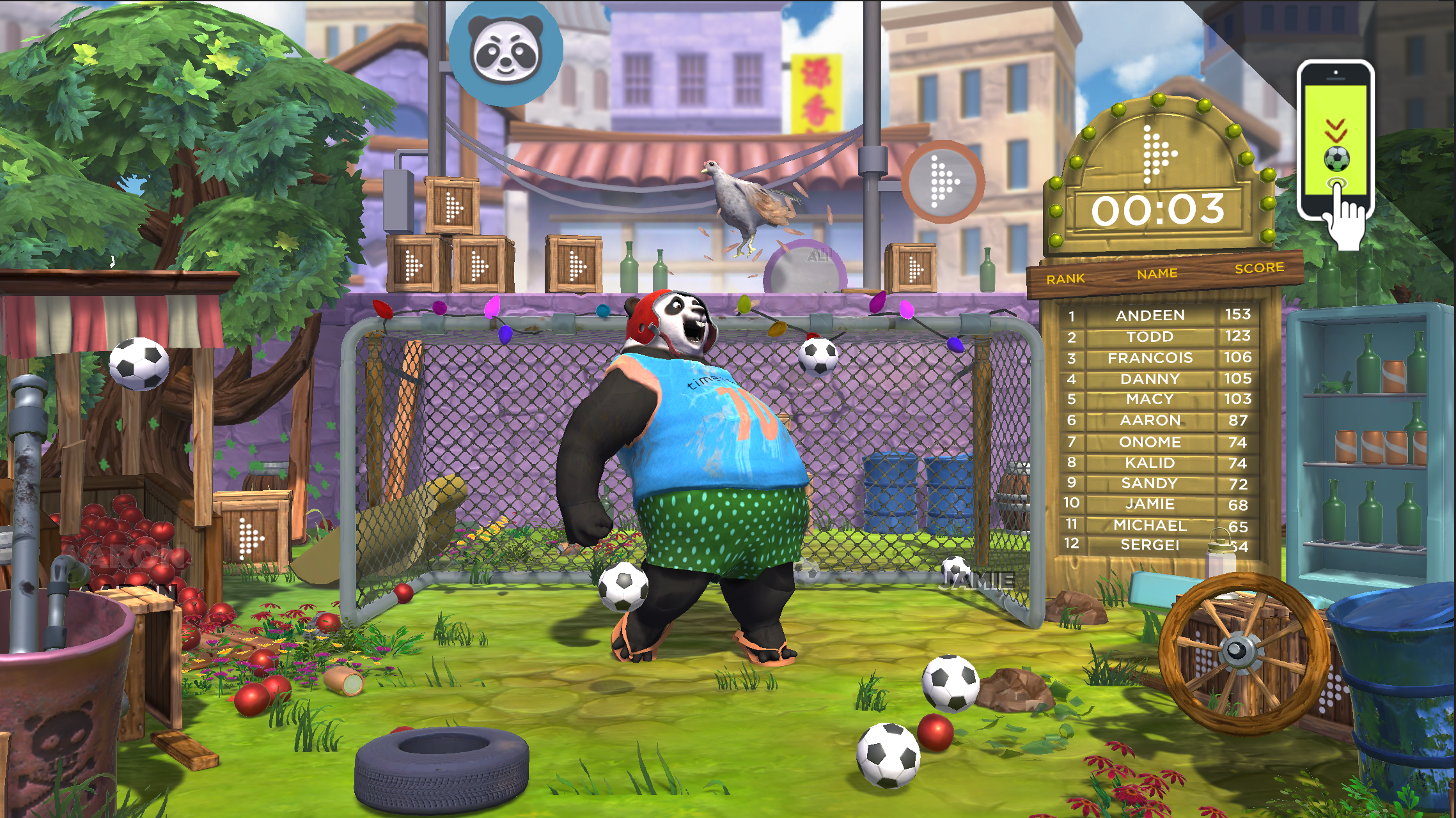  Screenshot of the goalie making saves in Net Kicks 