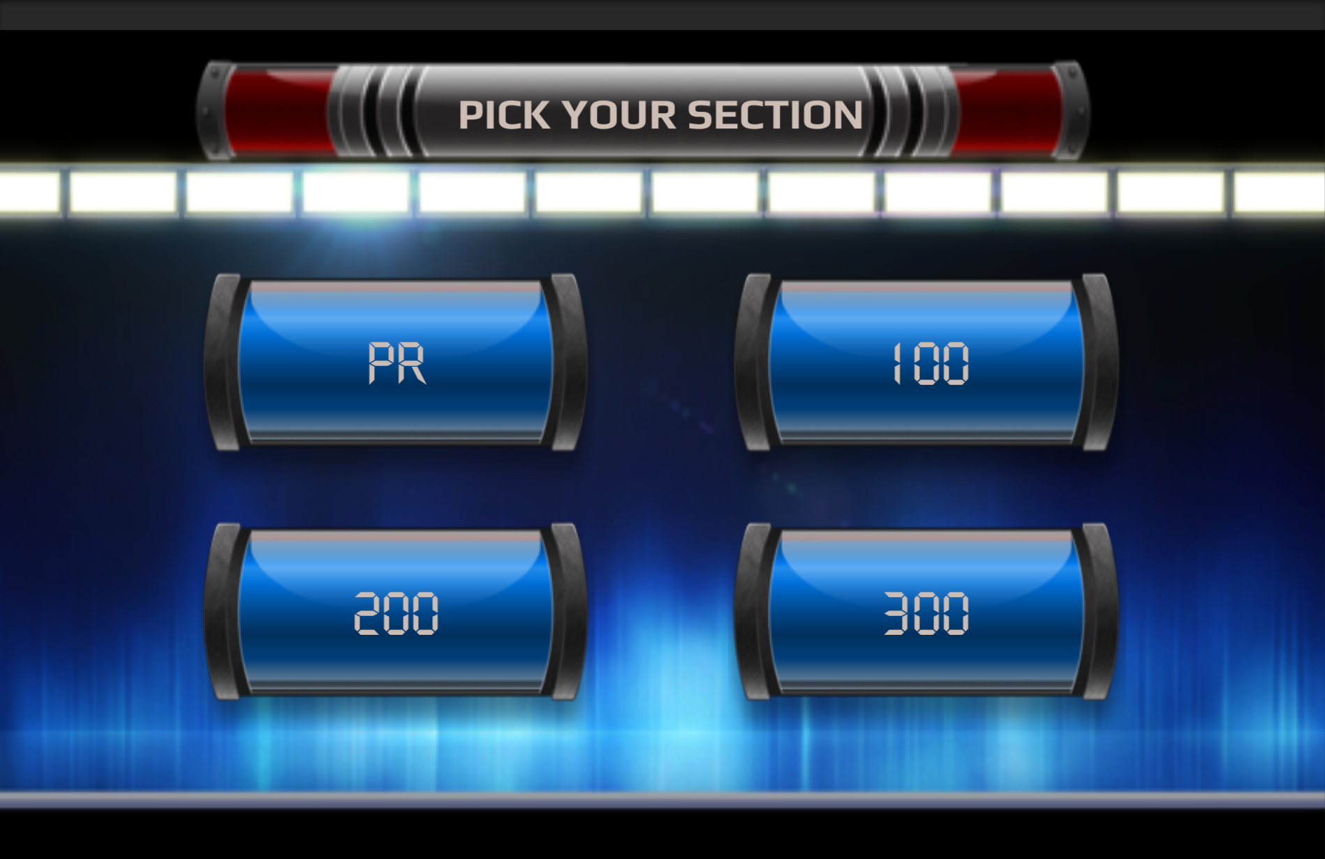  This game was developed to be played in hockey stadiums. Players are shown the options to select the area of the rink they are sitting in to join that team 