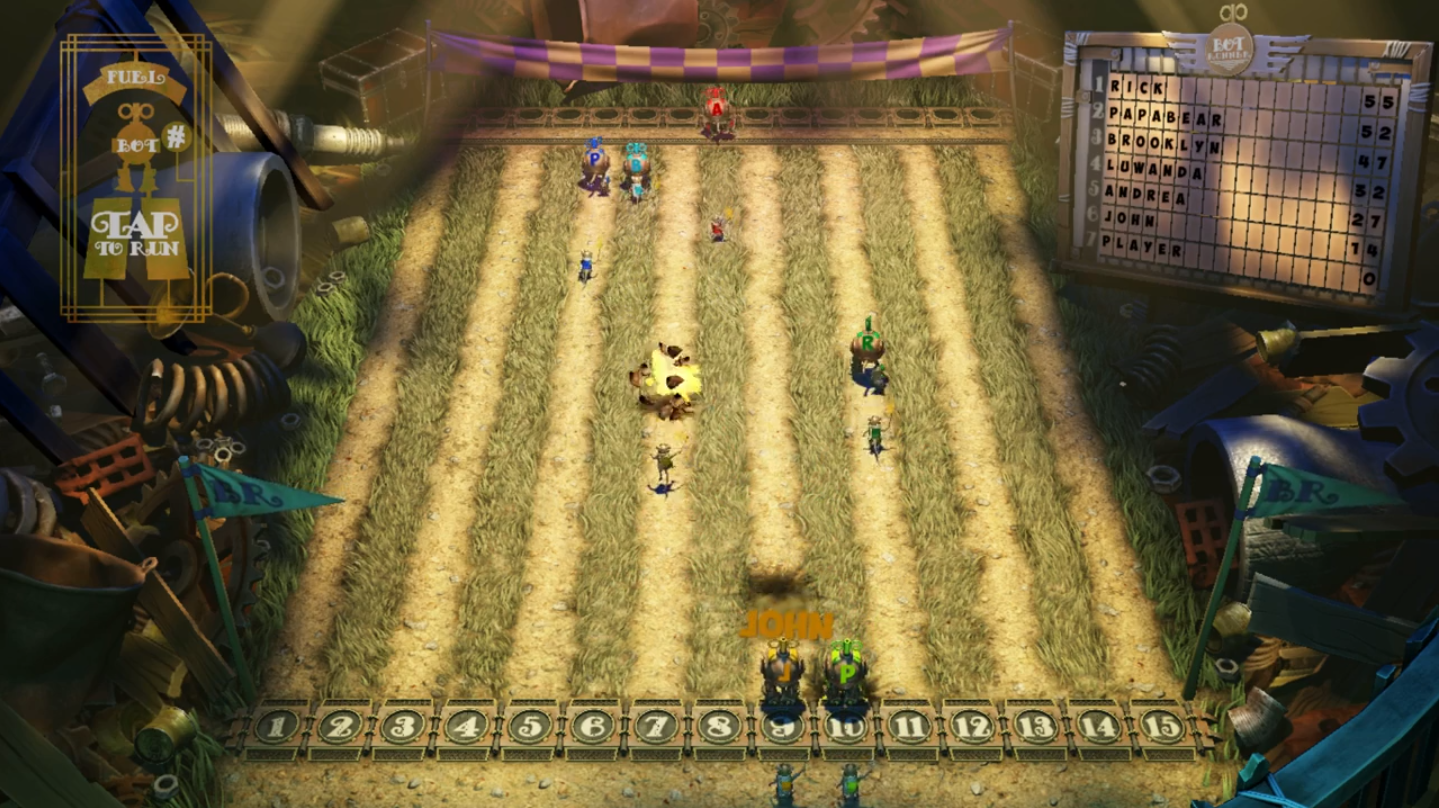  A player exploding after getting caught by the mouse 