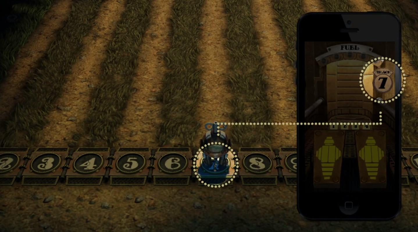  Example of the instructions showing players how to find themselves on the Big Screen 