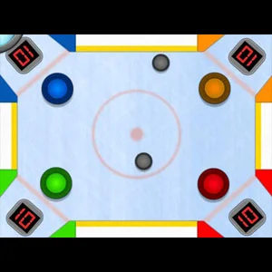  4 player air hockey game 