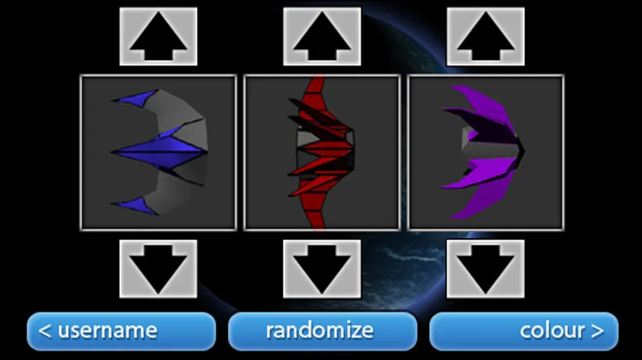  Screenshot of the ship customization screen 