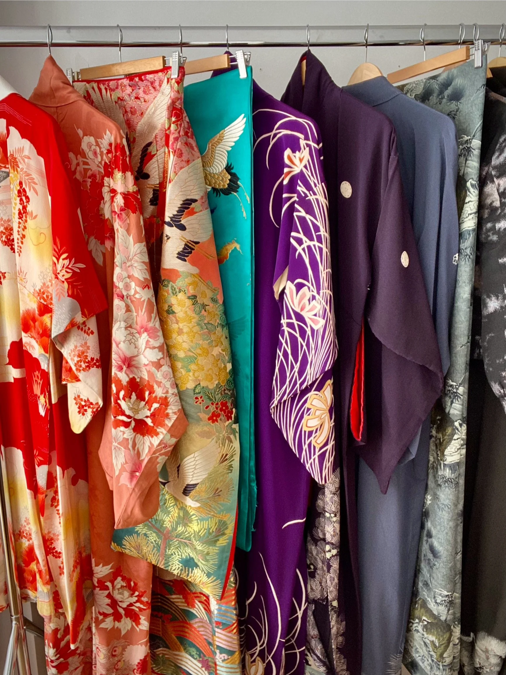 Colourful kimonos and Japanese textiles. Signature looks by Kirsty Chivers Handmade