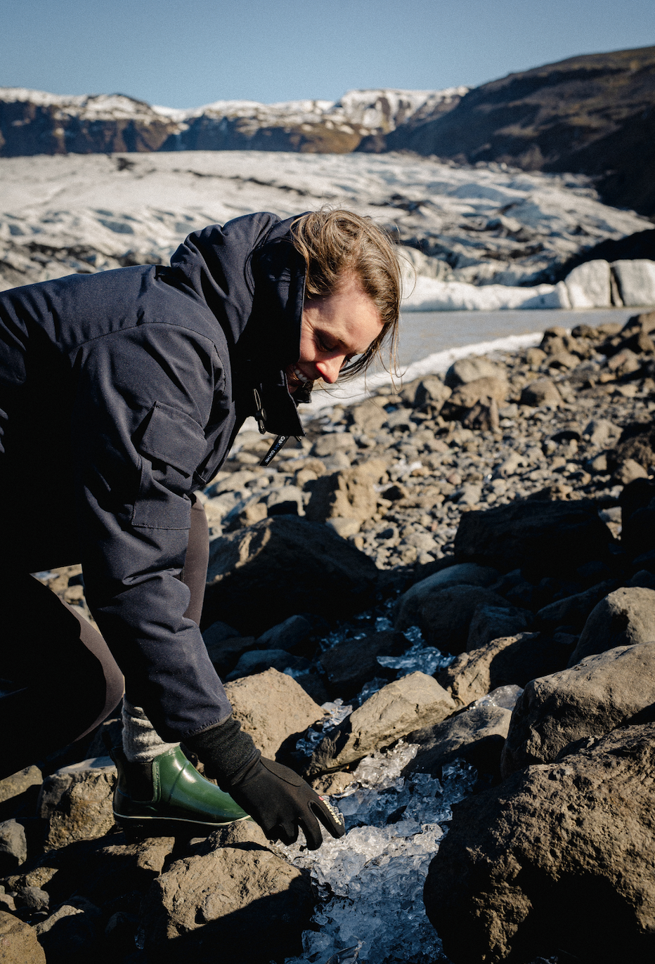 Meg O'Hara artist and ocean conservation trip to Iceland and subsequent art exhibition