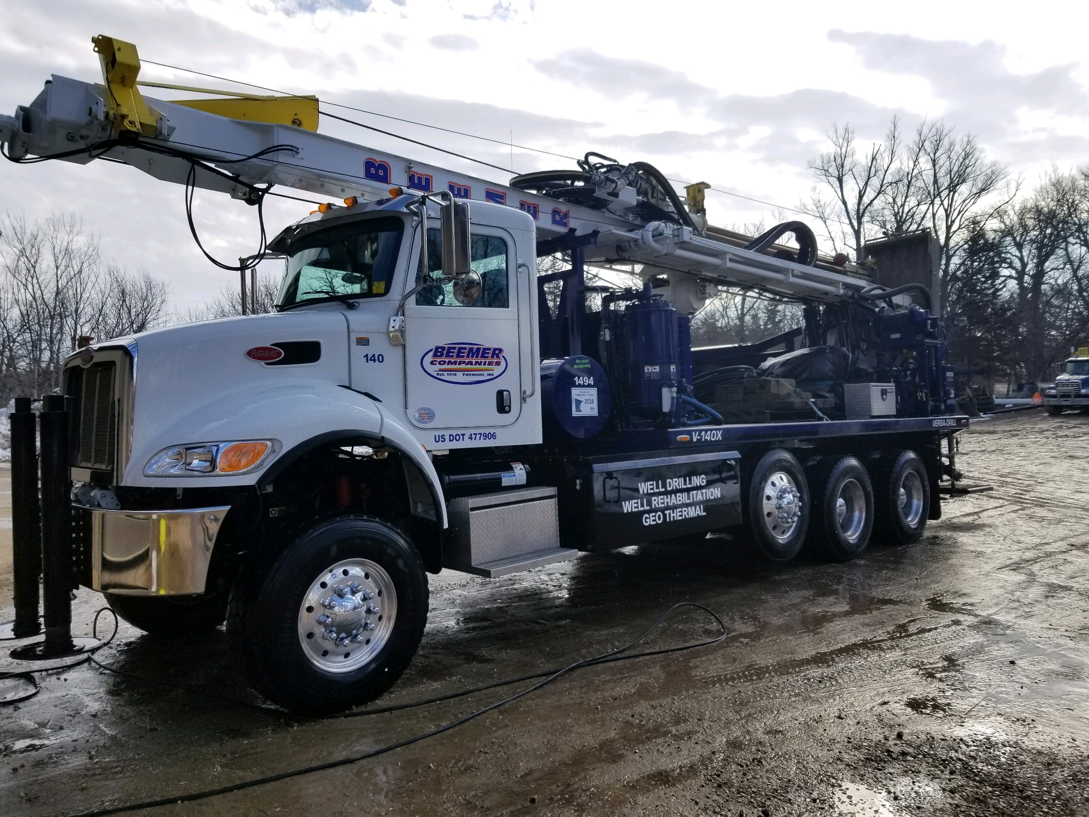 Beemer Companies’ Versa-Drill V-140, mounted on 2016 Peterbilt