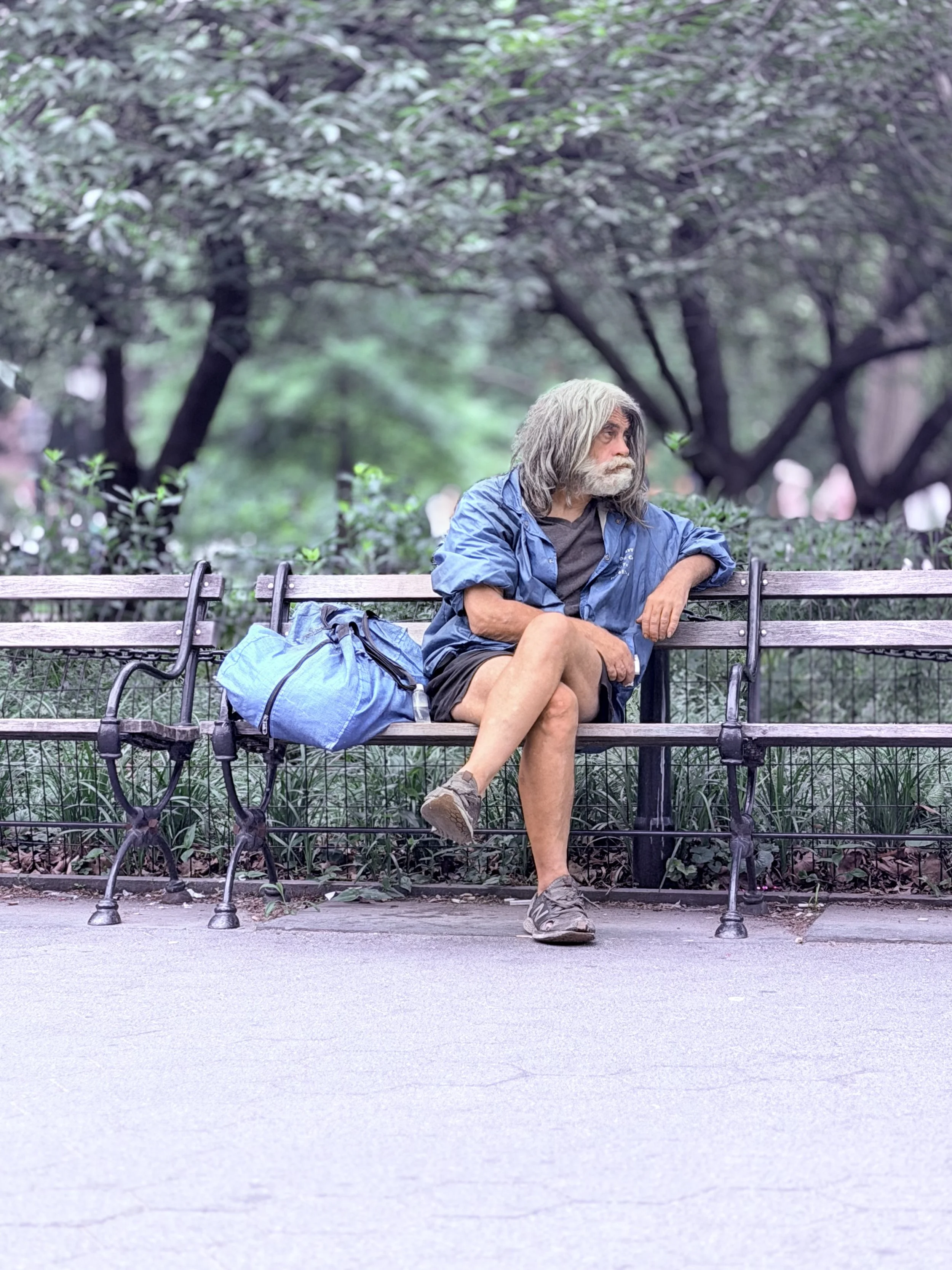Man on Bench, Washington Square Park, 2026