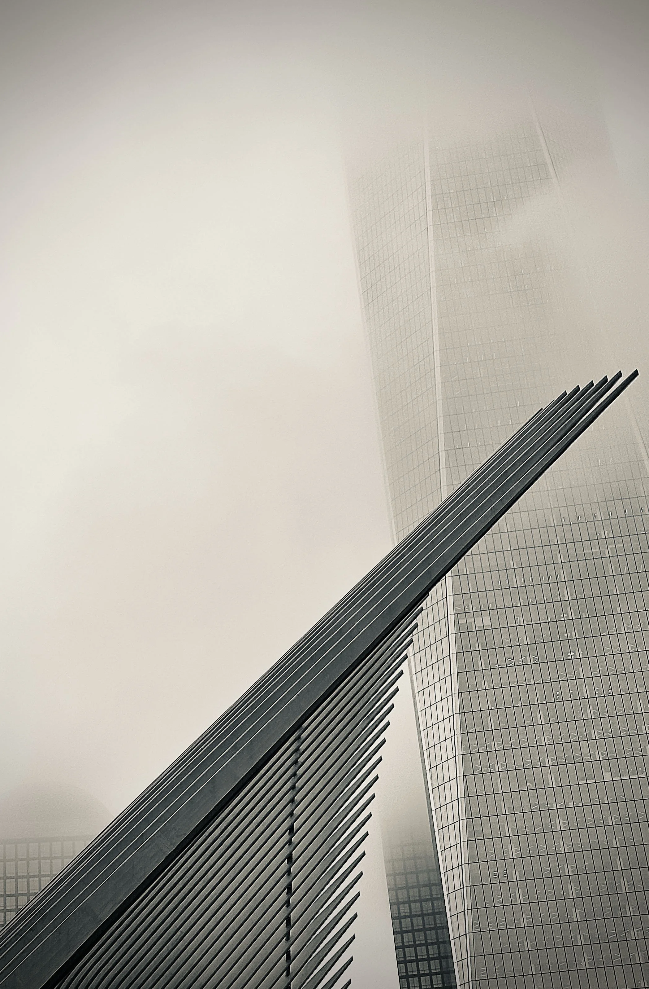 The Oculus and World Trade Tower in Fog