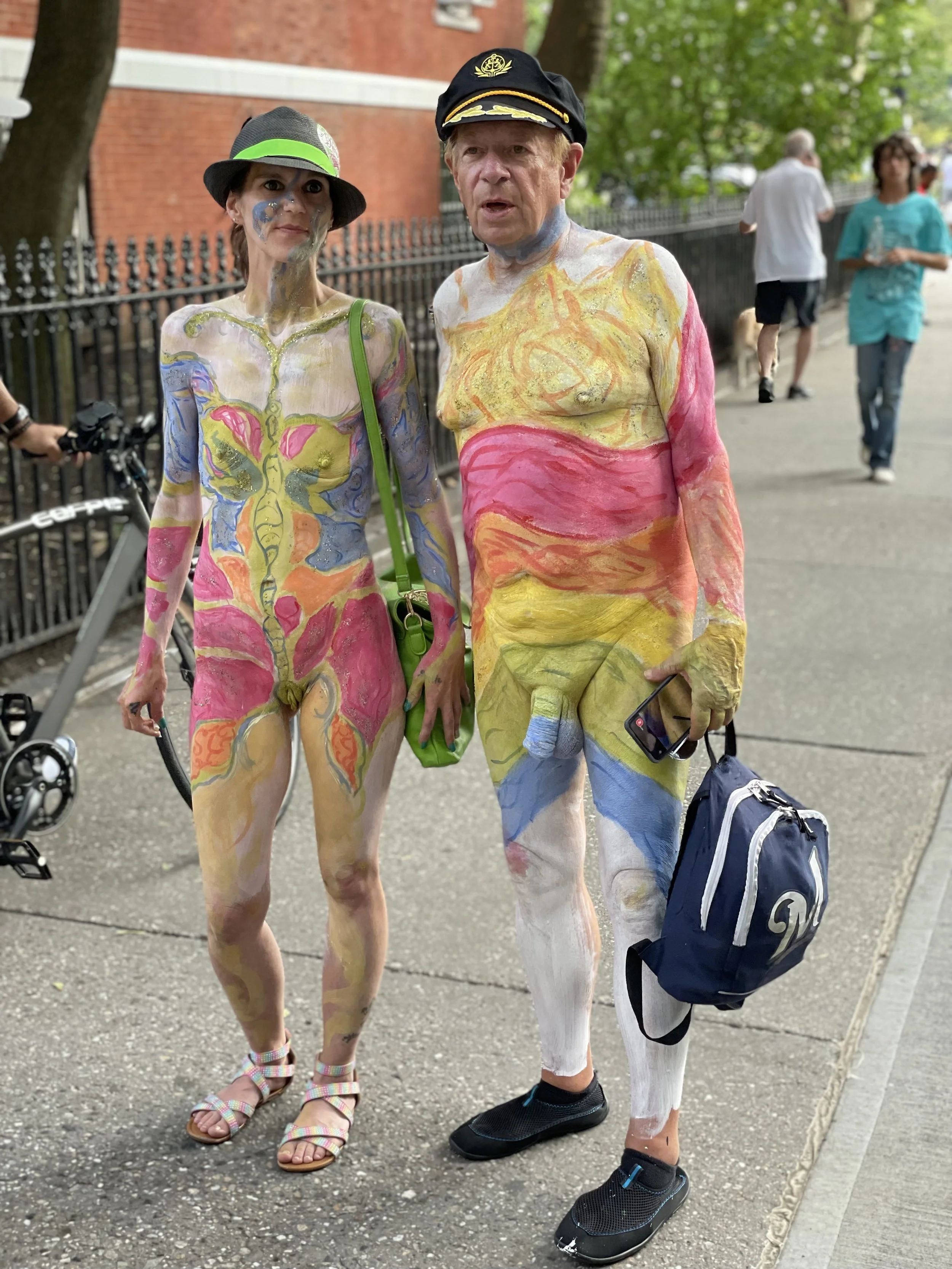 Painted Naked Elders on Fifth Avenue