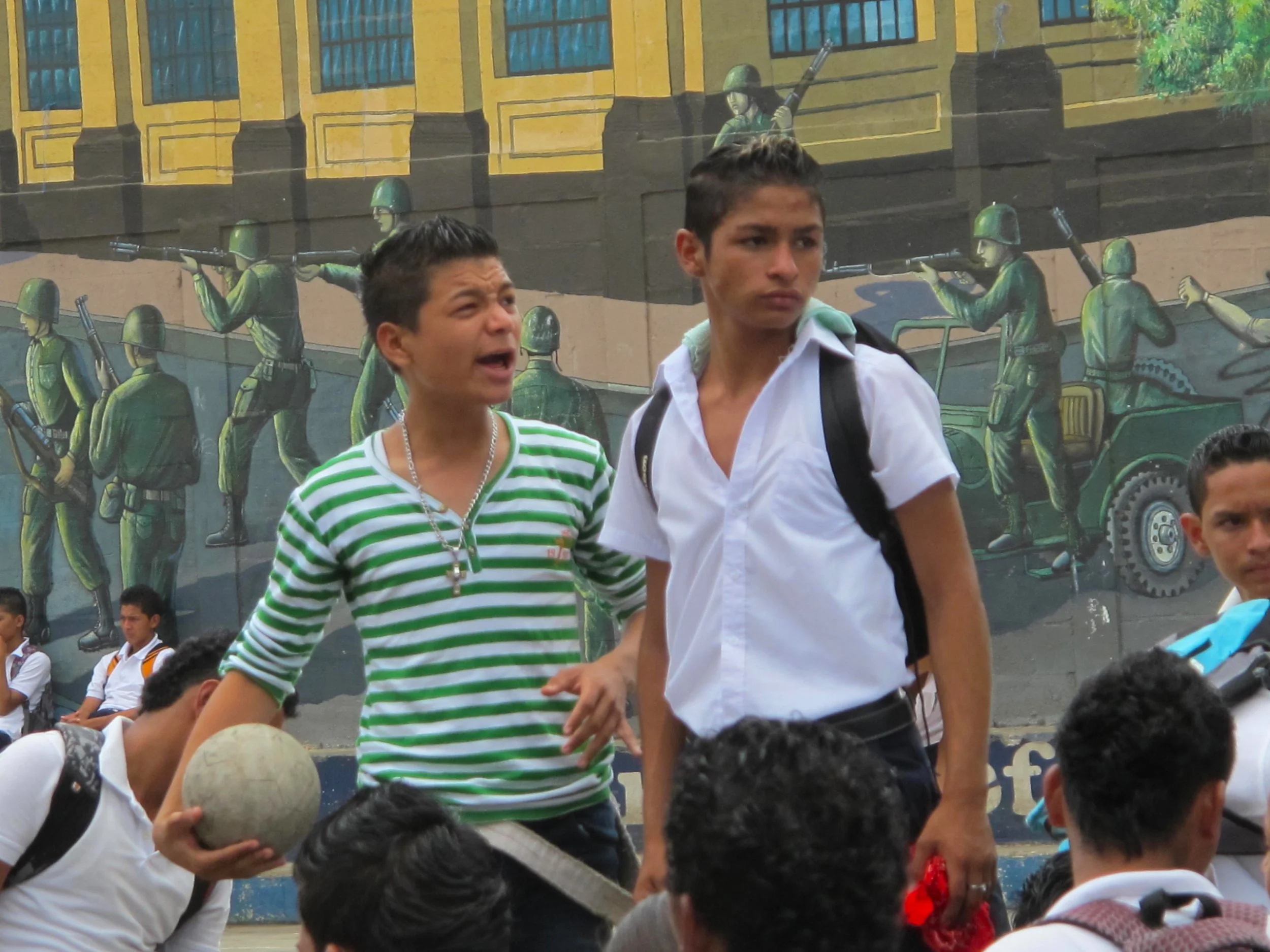 Two Boys at Parade, Leon, Nicaragua 