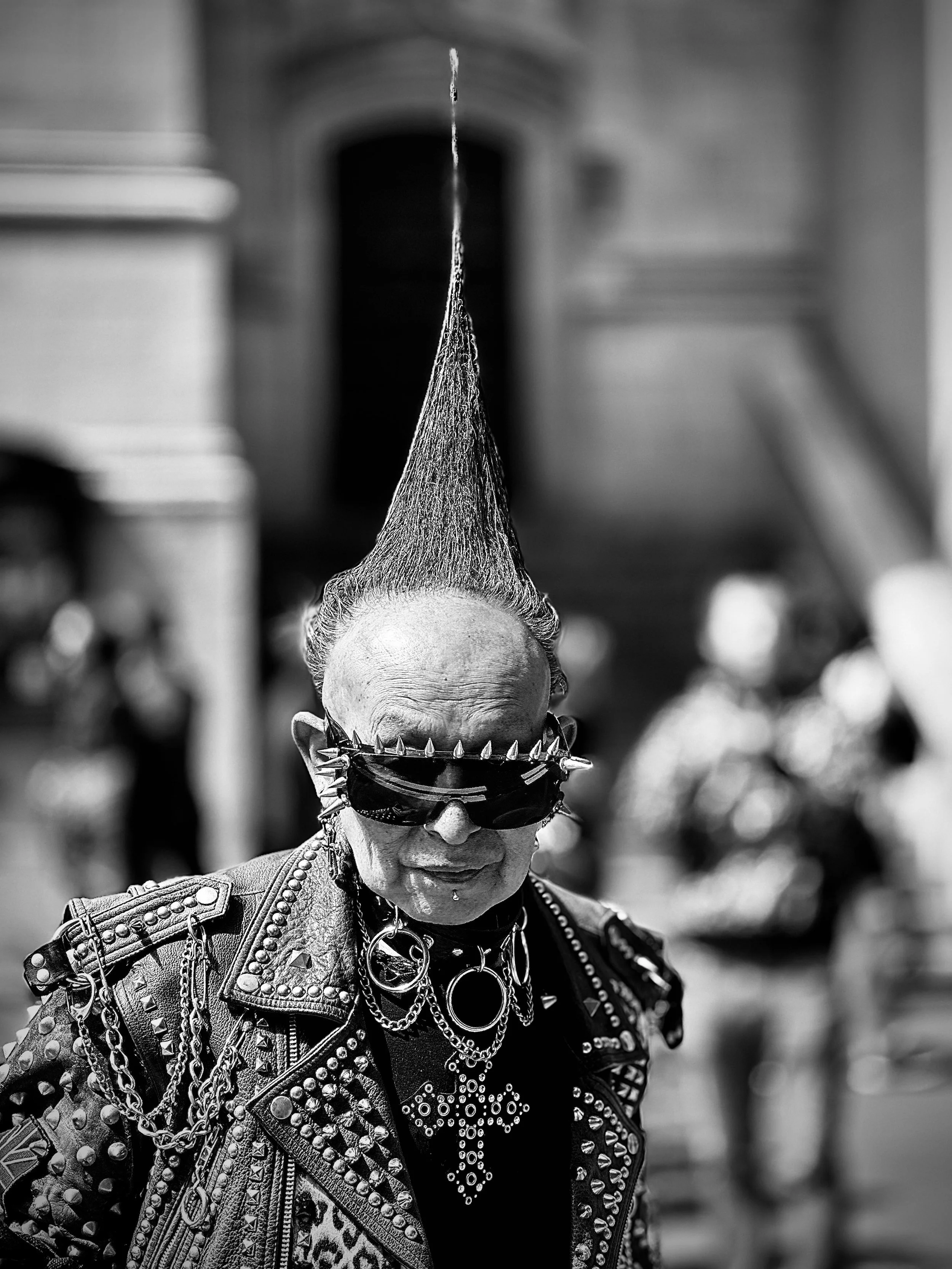 Man With Spiked Hair, Fifth Avenue, New York City
