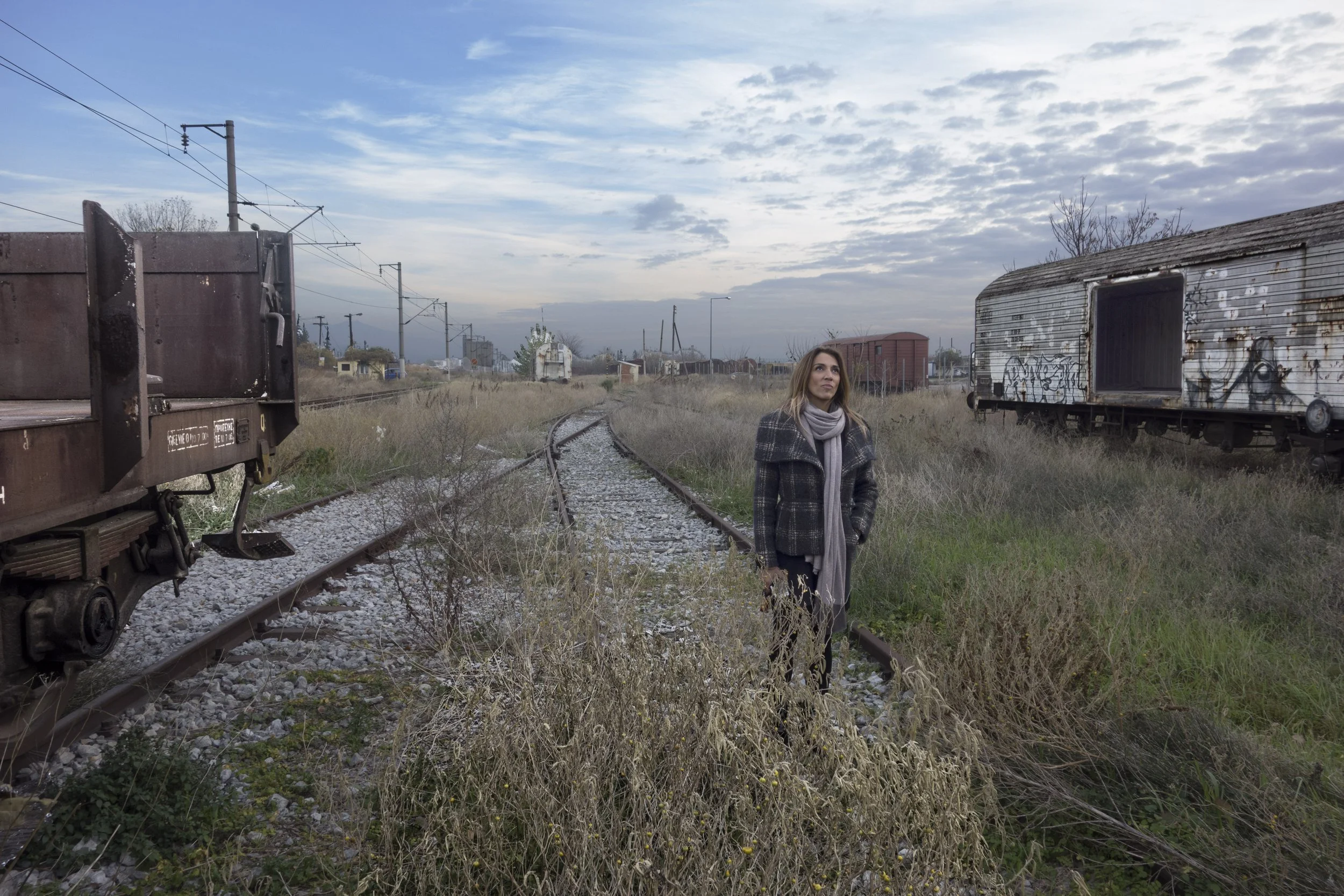 Roselina Among the Trains, Train Cemetery, Thessaloniki, Greece