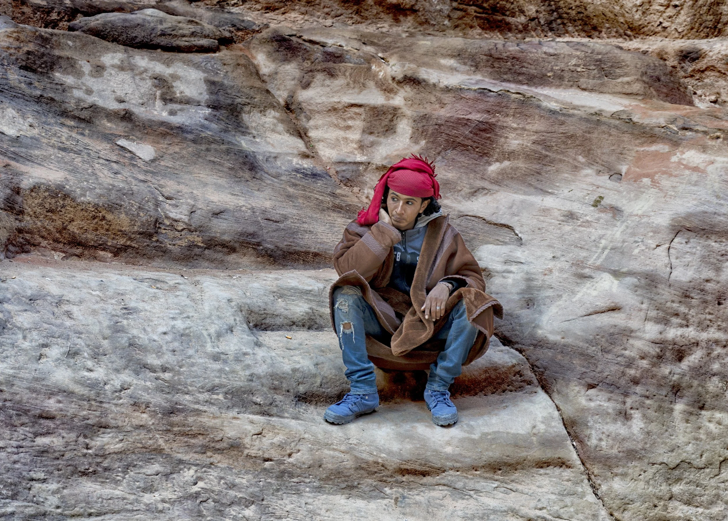 Young Bedouin Man in Petra, Jordan
