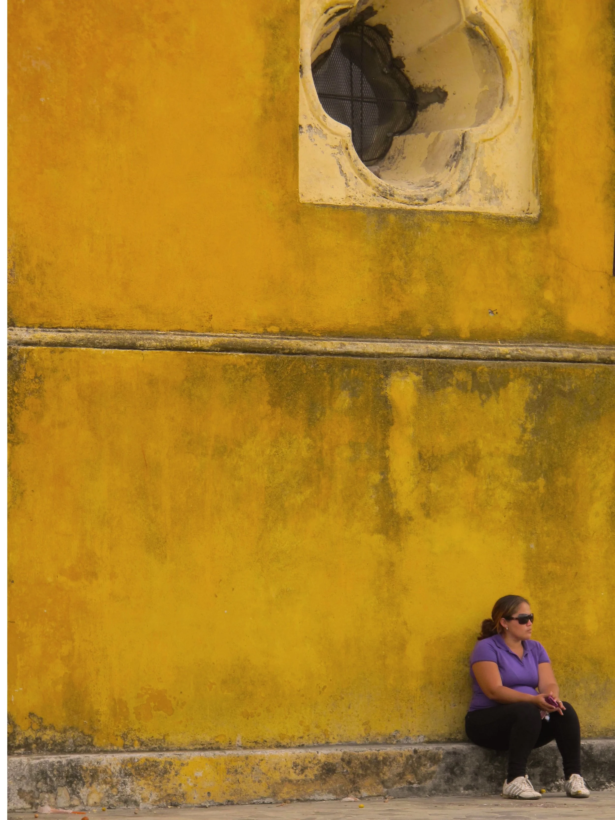 Woman at Yellow Wall, Nicaragua (Copy)