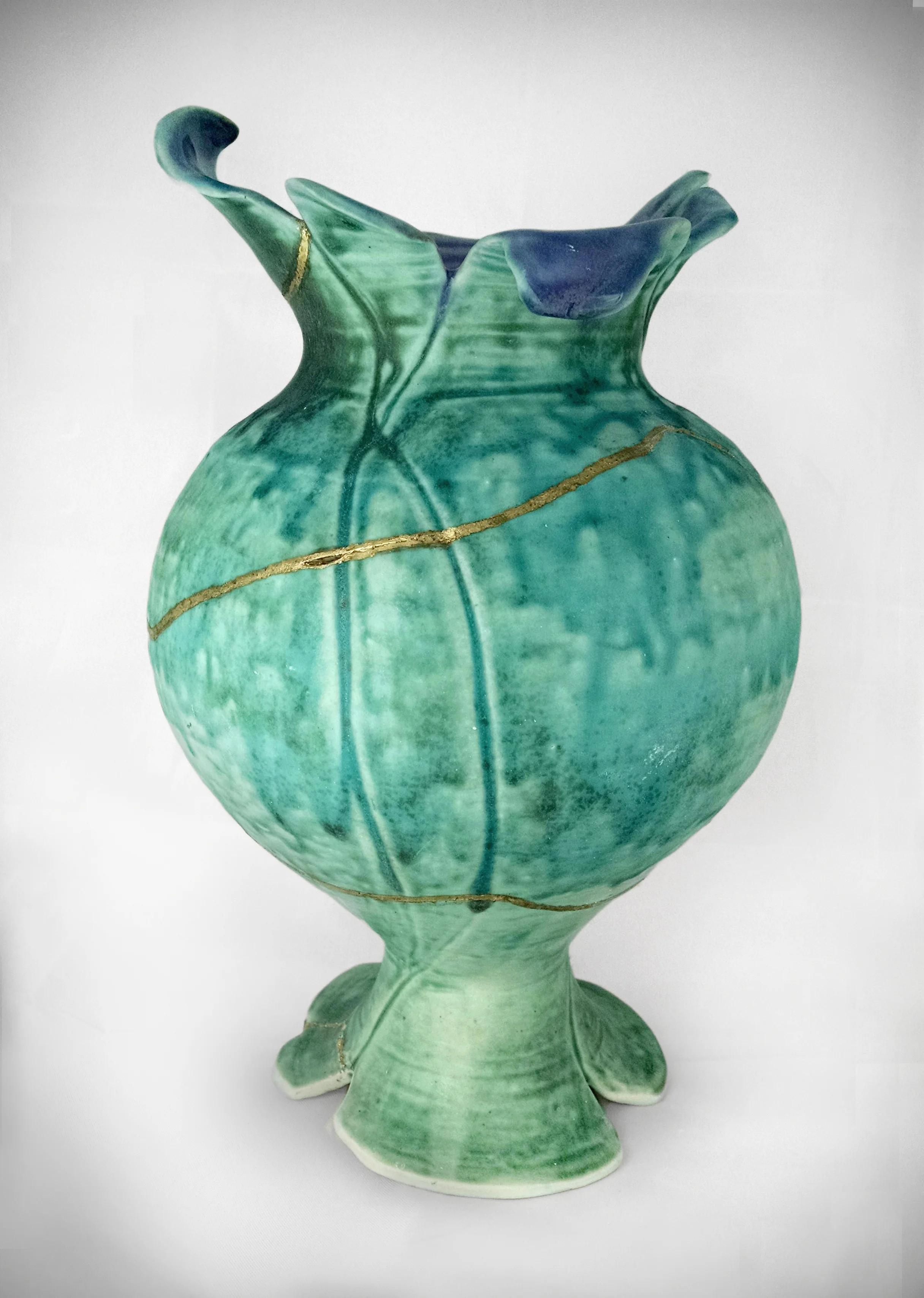 Jade Kintsugi Vase