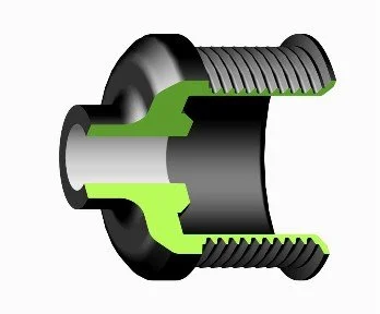 Cross-section diagram of GT500 supercharger pulley showing groove design and belt contact area