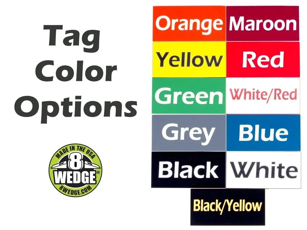 Magnetic firefighter tags available in multiple color options for organizing command board accountability systems