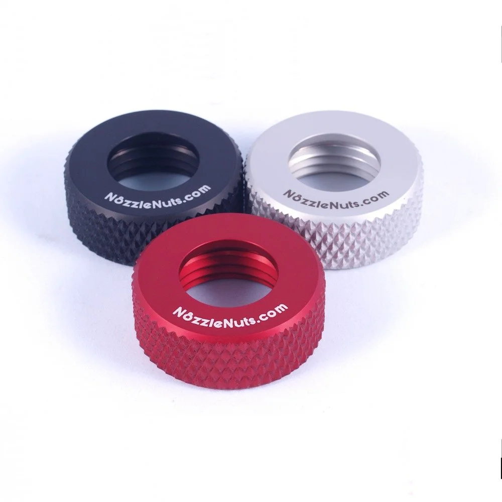 set of fire hose thread protectors stacked showing multiple color options