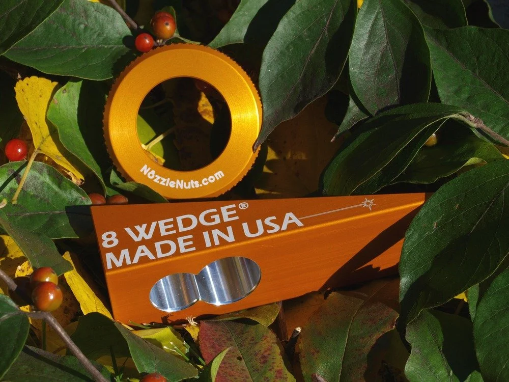 fire hose thread protector shown with 8 wedge firefighter tool
