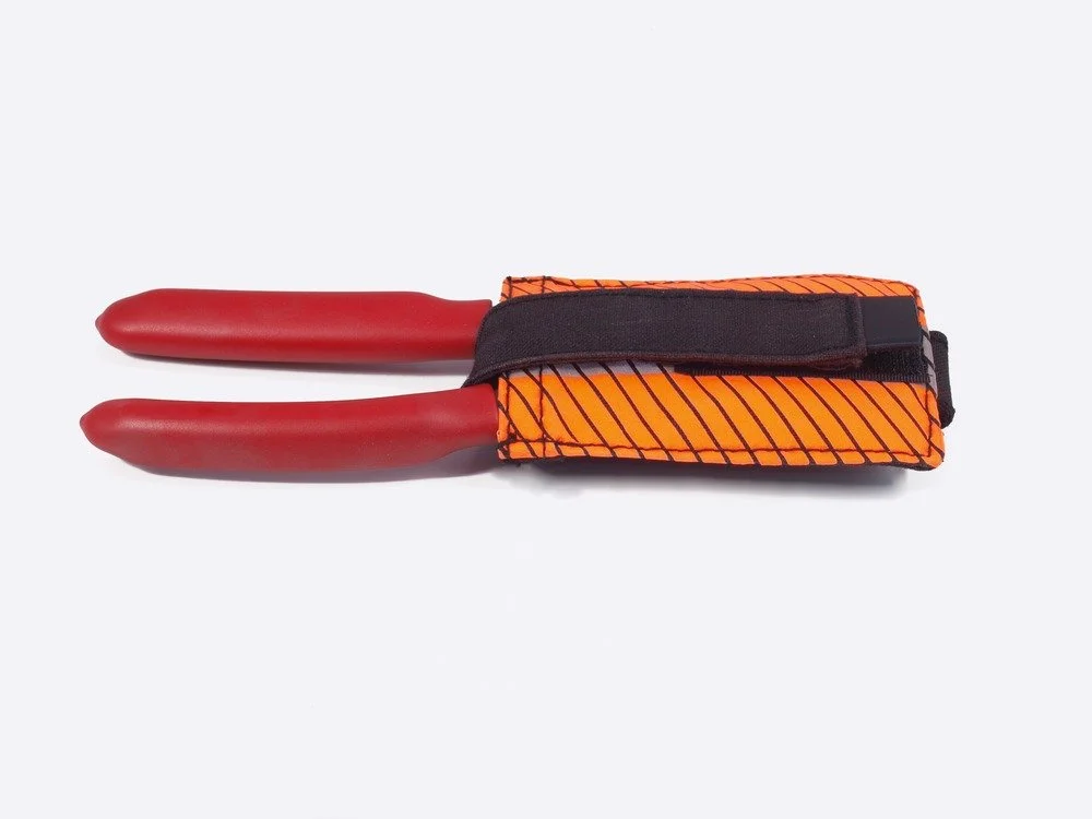STRP firefighter tool pouch holding Klein cutters for fast access during fireground operations