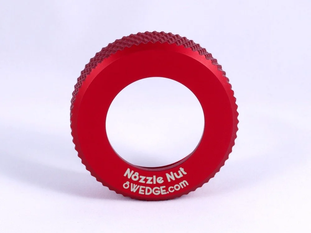 red aluminum fire hose thread protector for nozzle threads