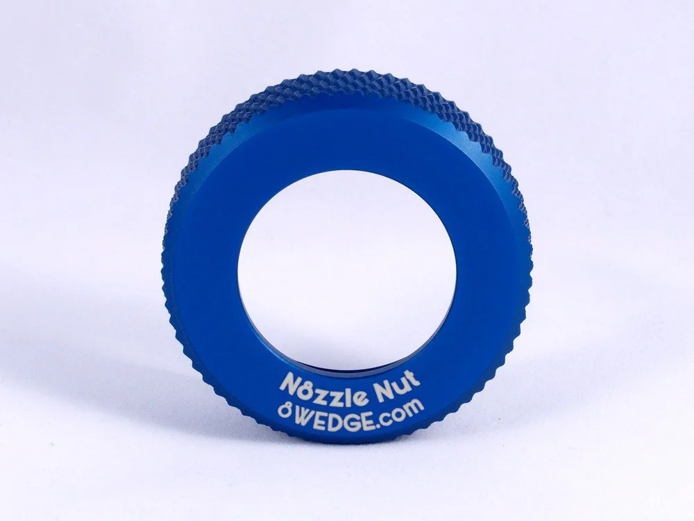 blue aluminum thread protector for fire hose nozzle threads