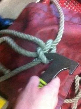 TUF 8 firefighter multi tool used with rope and knots for utility and anchoring