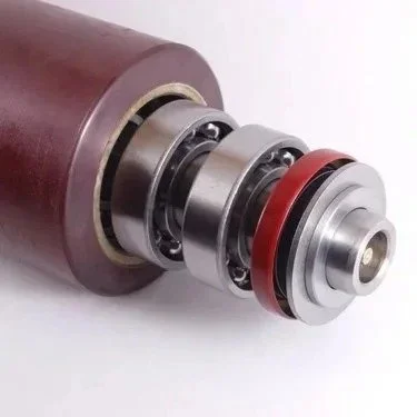 sealed forklift load wheel assembly with greasable axle and open bearings