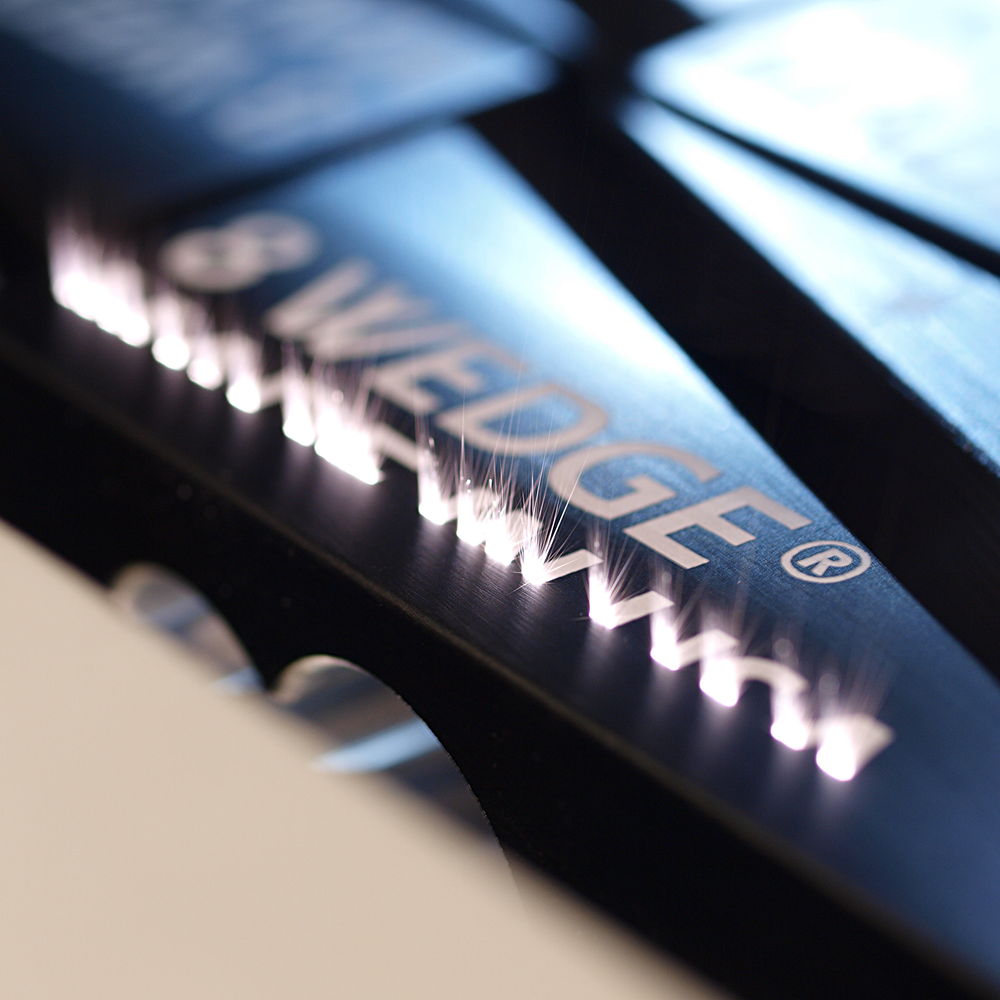 Laser Edition 8 WEDGE® - custom etched anodized tool for