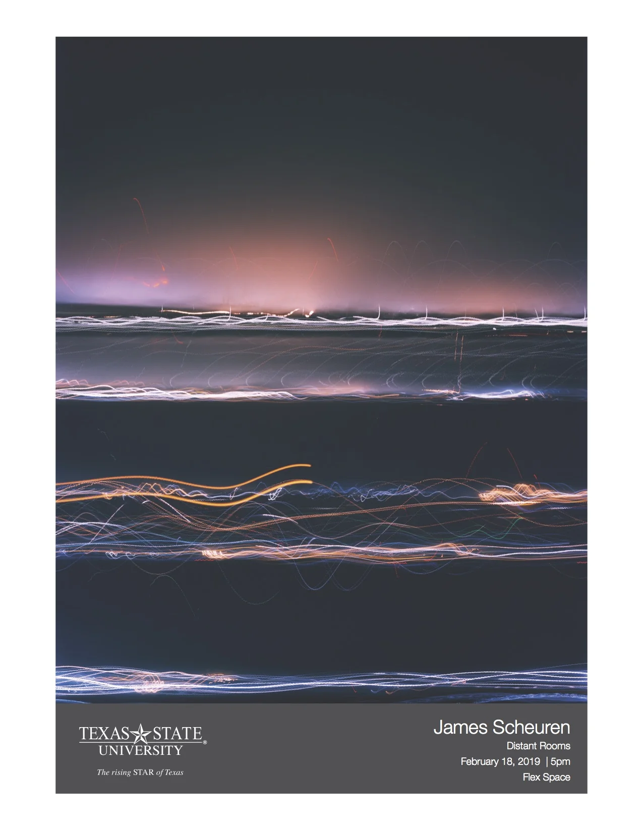 Distant Rooms (James Scheuren), FLEX space exhibition, On view February 18–March 1, 2019