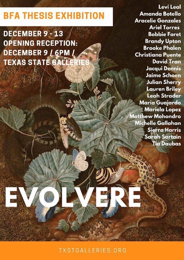 Evolvere (BFA Thesis Exhibition), FLEX space exhibition, On view December 9–13, 2019 (Copy)