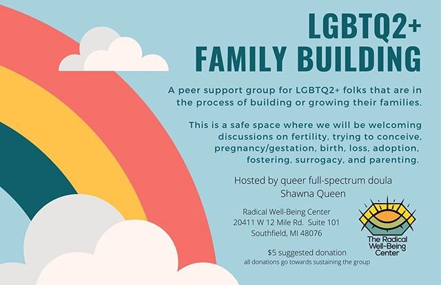 Every parenting journey is unique, and in this space we celebrate the many ways that LGBTQ2+ folks grow their families. 
In this peer support group you will be able to connect, share, ask questions and get support from other folks with shared experie