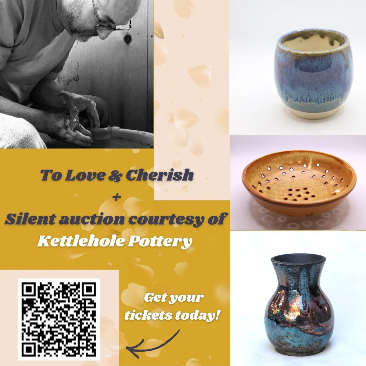 Alongside our fundraiser concert, we&rsquo;re holding a #silentauction featuring works by Ottawa's Kettlehole Pottery ⚱! All proceeds will go directly to CCC. Listen to some charming live music and grab your sweetie some fabulous pottery for Valentin