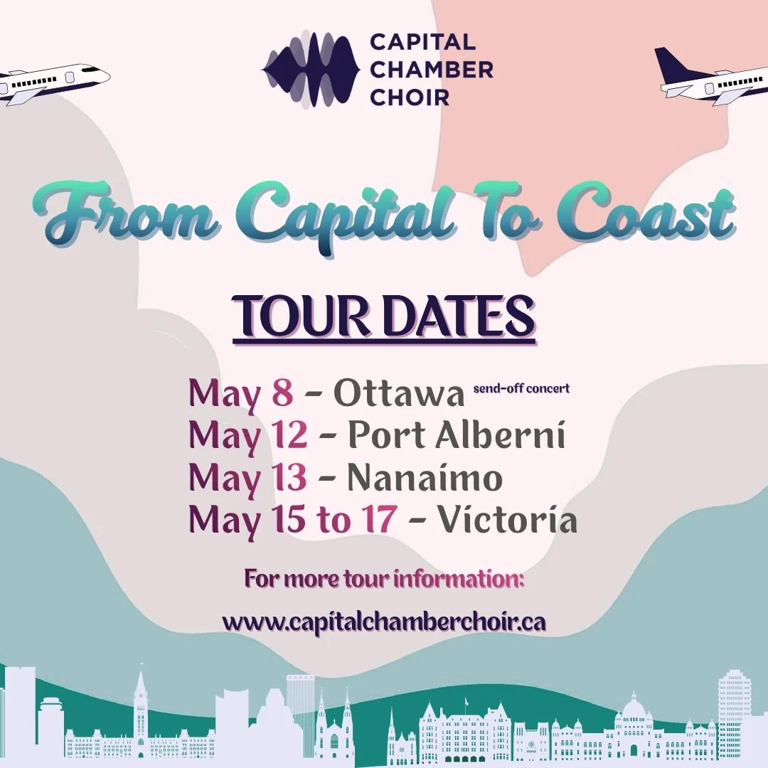 TOUR ANNOUNCEMENT ‼️📢

#britishcolumbia, we can&rsquo;t wait to sing for new audiences and bring fun choir music to your beautiful communities! We&rsquo;ll perform new works by young and emerging composers and some choral fan favourites. 🎶

With st