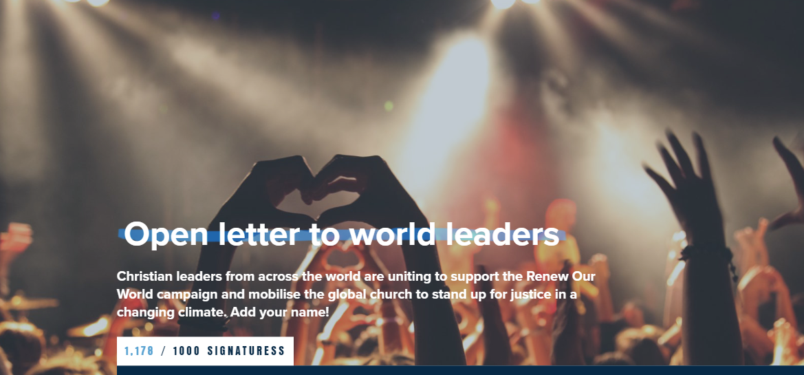 Anglicans and other Christian leaders demand action on Climate Change