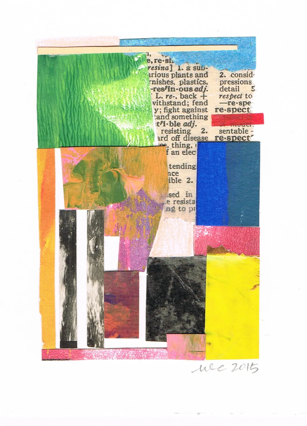 "Respect" abstract collage by artist Melissa Combs © 2015 studio-mlc.com