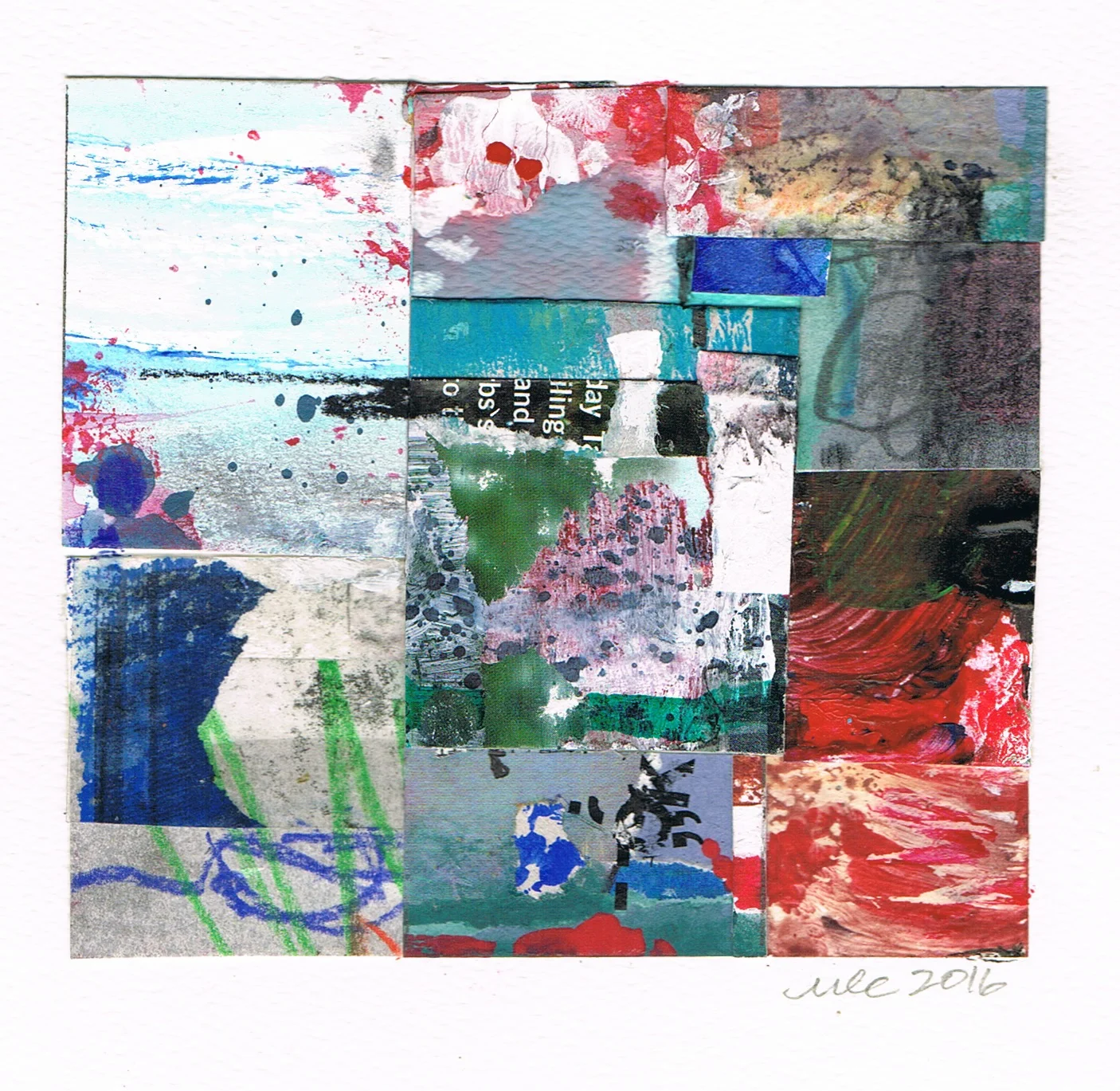 "Deconstruct" abstract collage by artist Melissa Combs © 201 studio-mlc.com