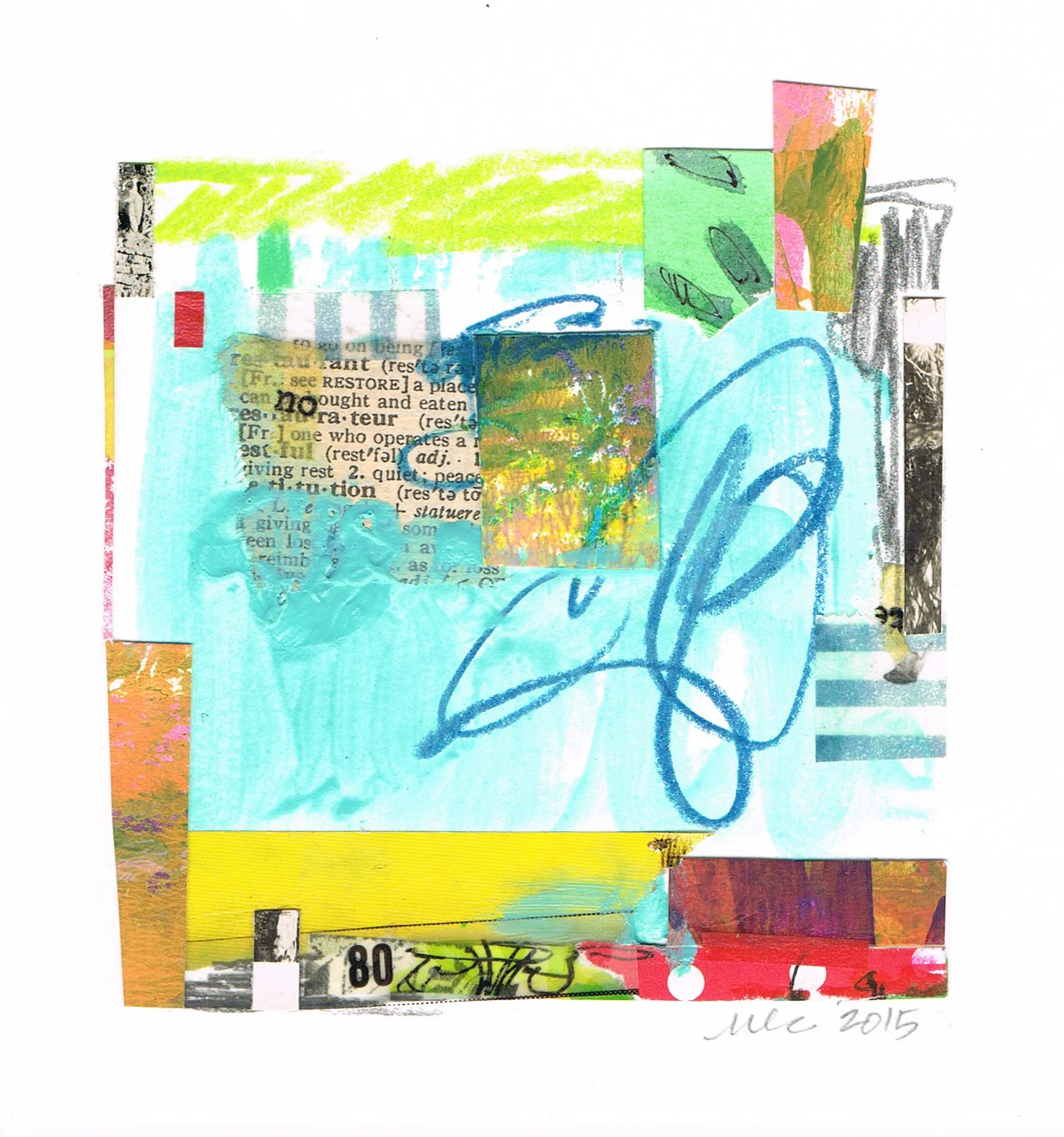 "No08" abstract collage by artist Melissa Combs © 2015 studio-mlc.com