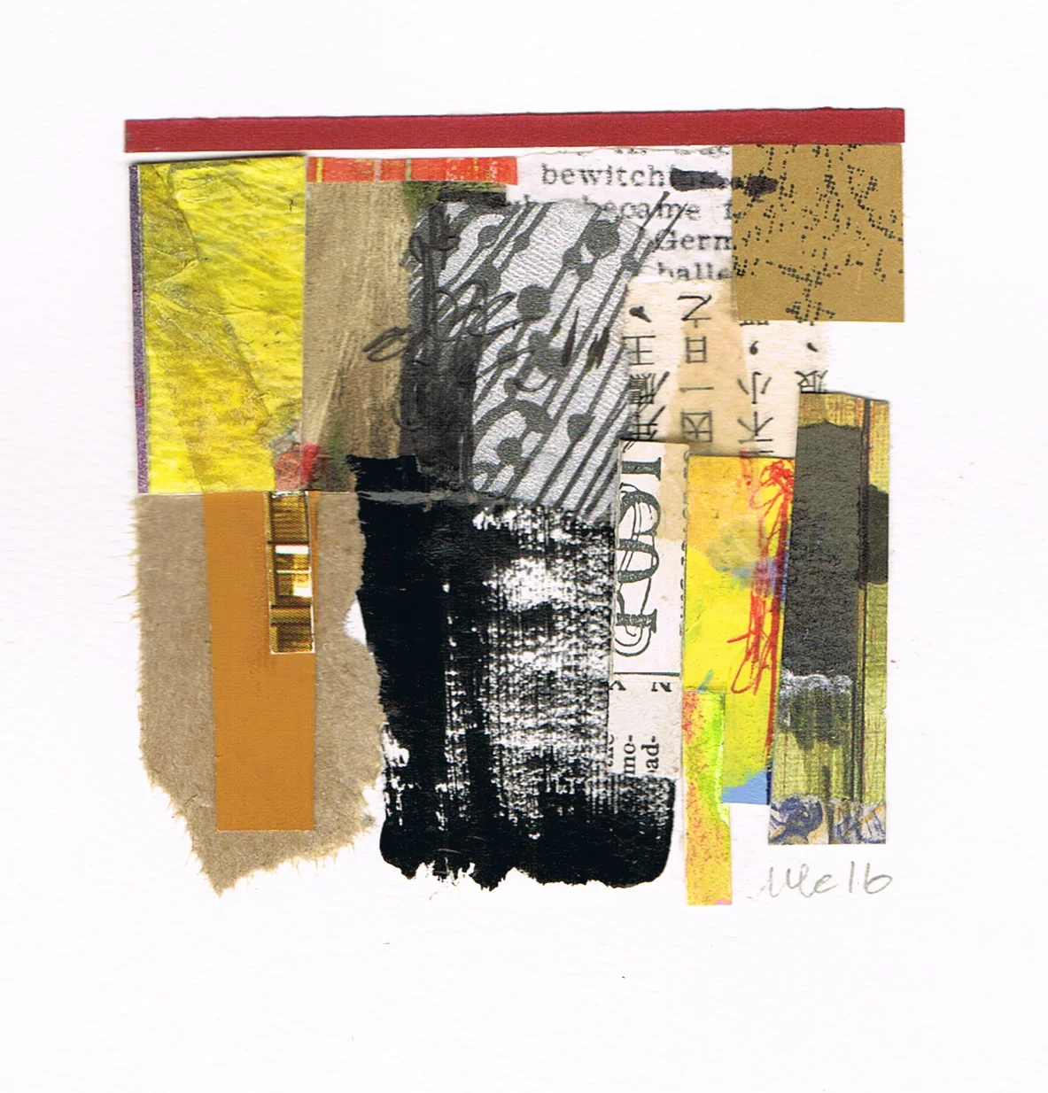 "Bewitch" abstract collage by artist Melissa Combs © 2016 studio-mlc.com