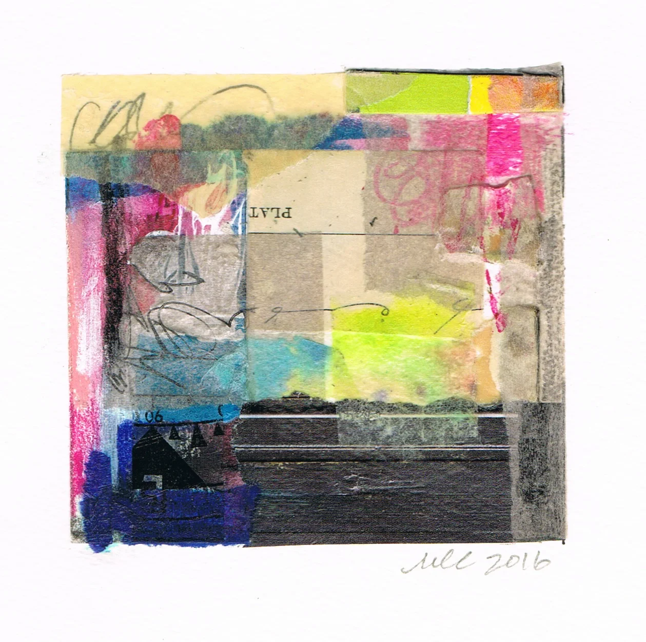 "Everything's Hazy" abstract collage by artist Melissa Combs © 2016 studio-mlc.com