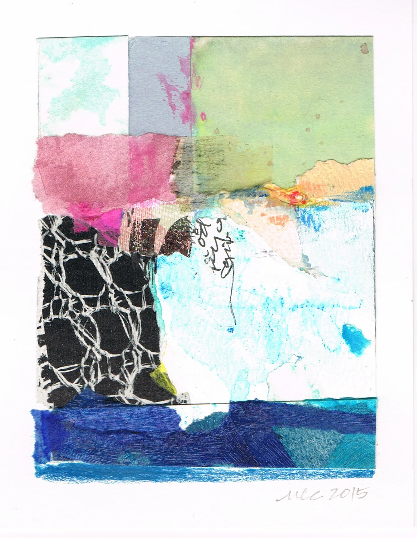 "The Craggy Space" abstract collage by artist Melissa Combs © 2015 studio-mlc.com