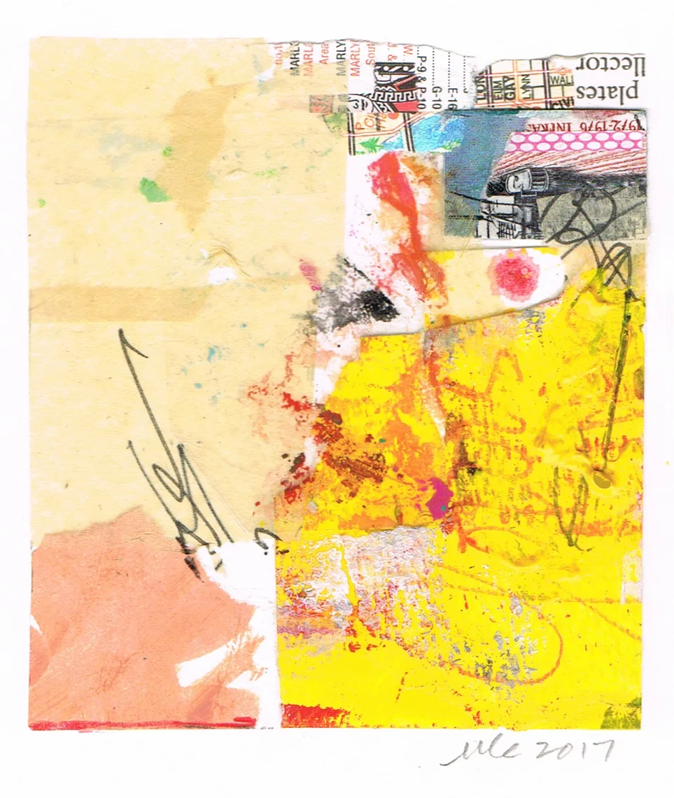 "Round-about" abstract collage by artist Melissa Combs © 2017 studio-mlc.com
