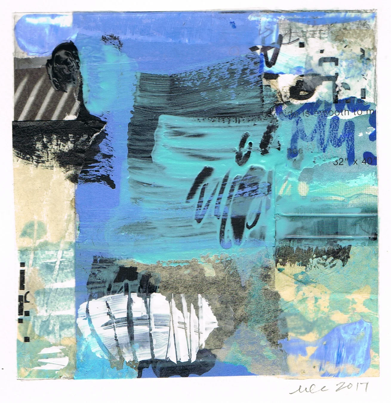 "My Shore" abstract collage by artist Melissa Combs © 2017 studio-mlc.com