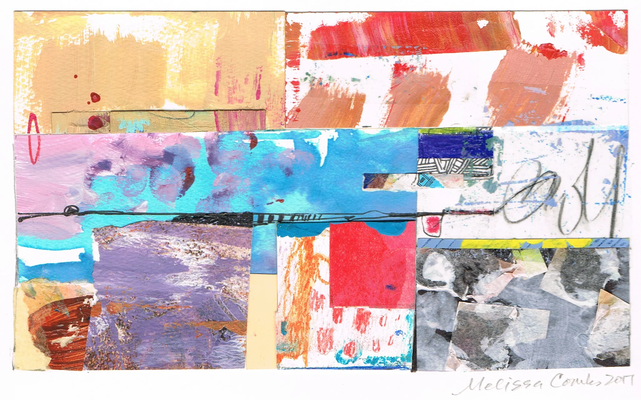 "Improv" abstract collage by artist Melissa Combs © 2017 studio-mlc.com