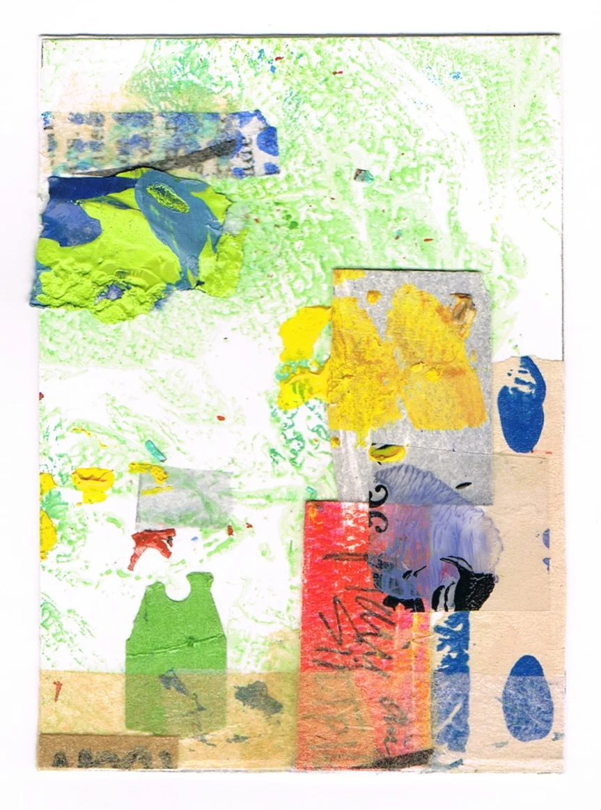 "Plain & Simple" abstract mini-collage ACEO by artist Melissa Combs © 2017 studio-mlc.com