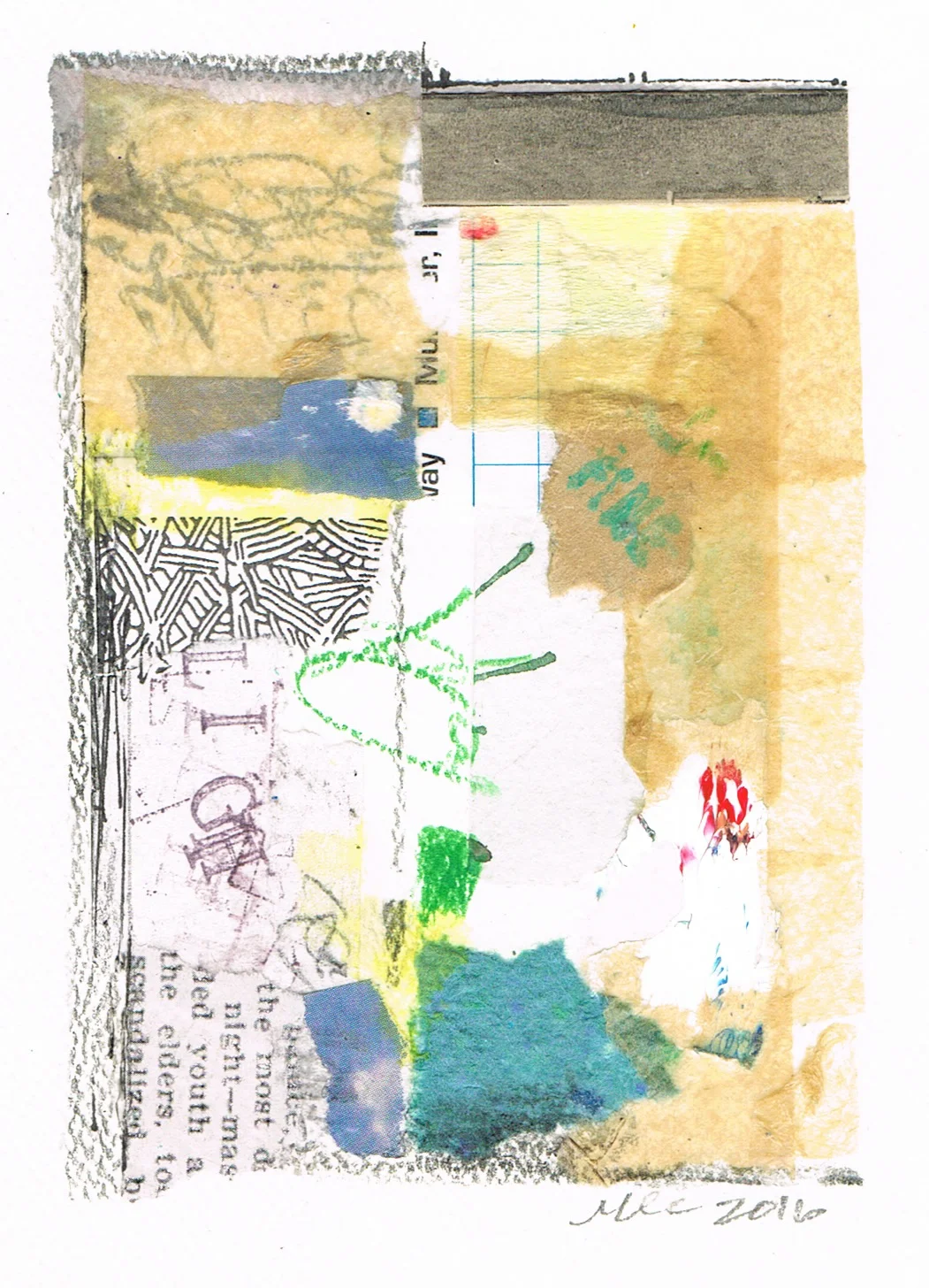 "Monumental Shift" abstract collage by artist Melissa Combs © 2016 studio-mlc.com