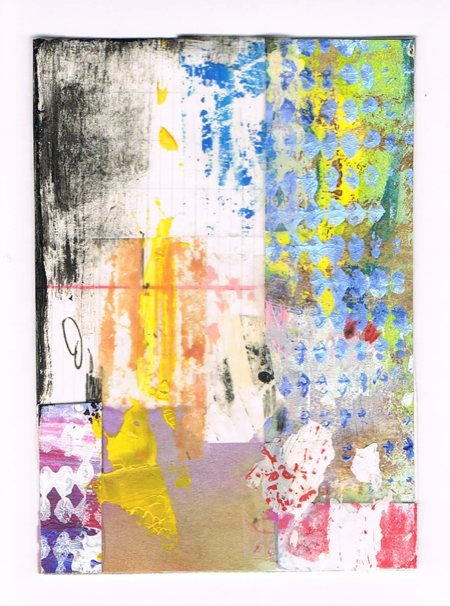 "Network" abstract mini-collage ACEO by artist Melissa Combs © 2017 studio-mlc.com