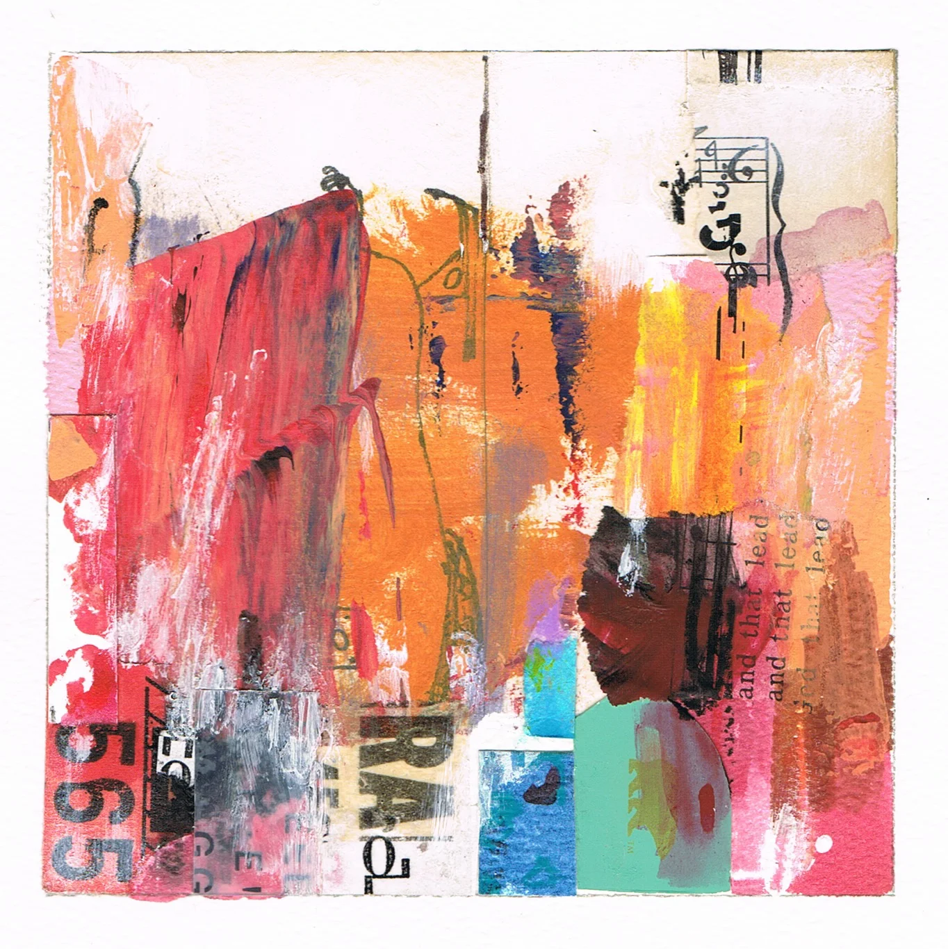 "Rad" abstract collage by artist Melissa Combs © 2017 studio-mlc.com