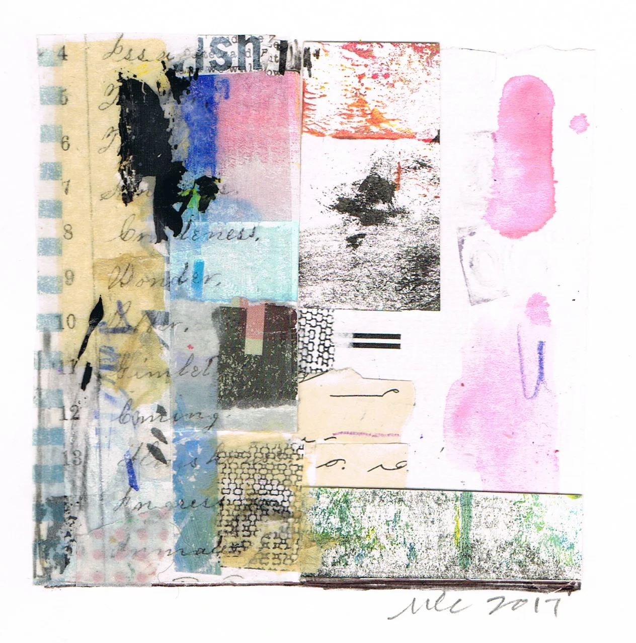 "Equals" abstract collage by artist Melissa Combs © 2017 studio-mlc.com
