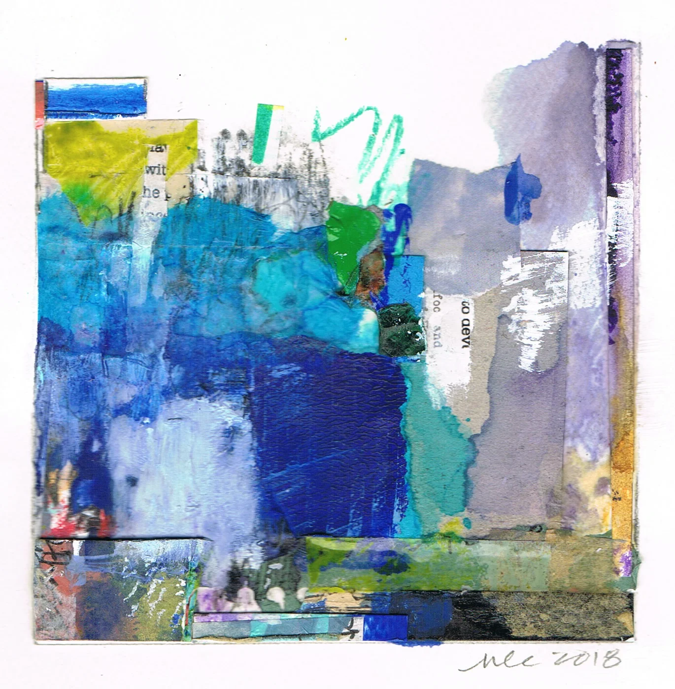 "Shale" abstract collage by artist Melissa Combs © 2018 studio-mlc.com