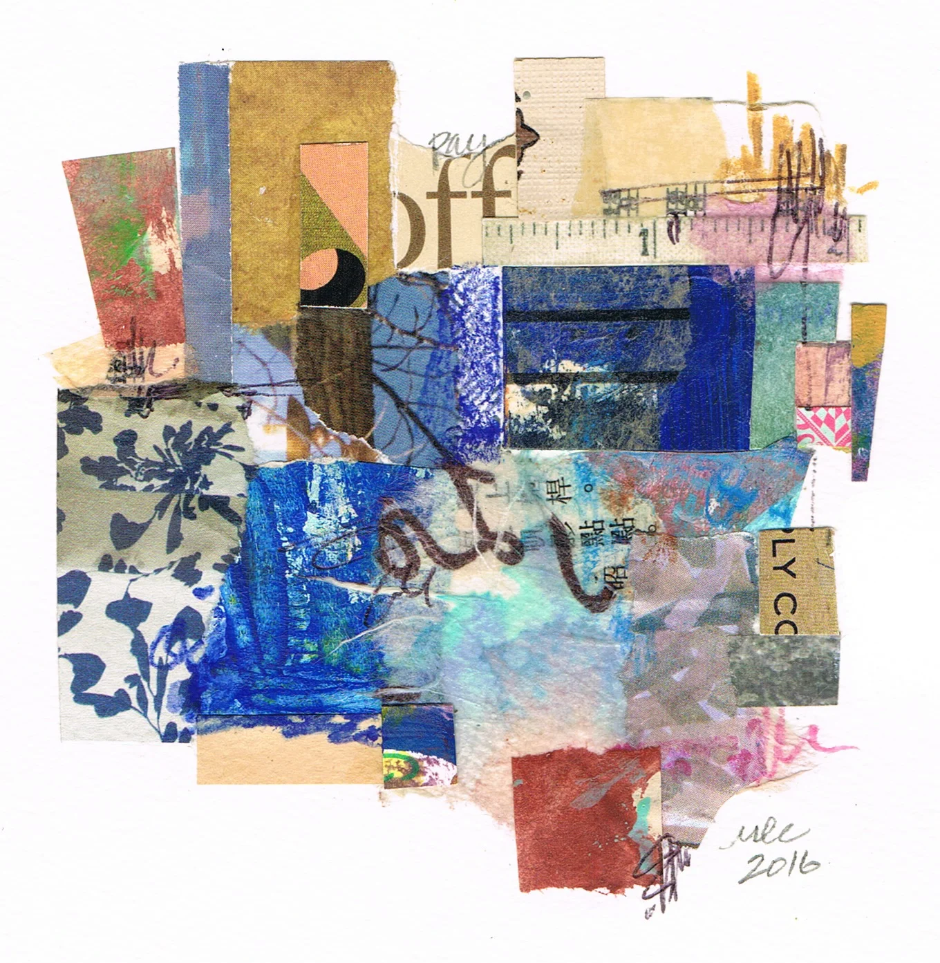 "Pay Off" abstract collage by artist Melissa Combs © 2016 studio-mlc.com
